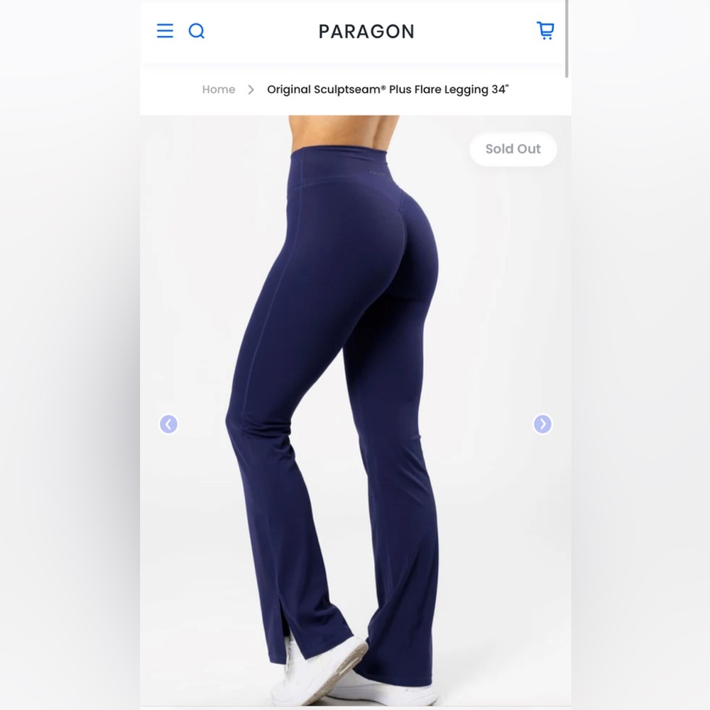 Paragon Fitwear Navy Flare Leggings